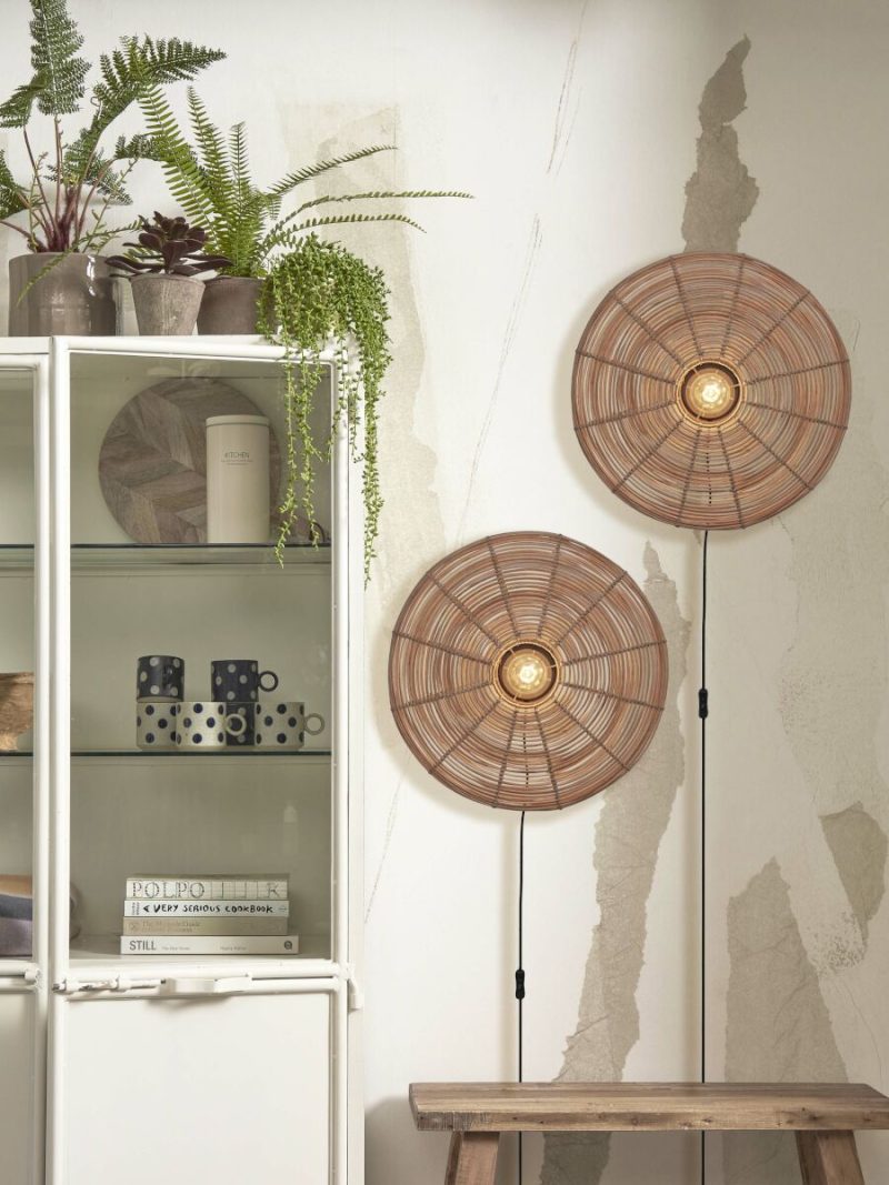 Lámpara de pared bohemia de ratán y metal natural GOOD & MOJO Tanami - Imagen 9