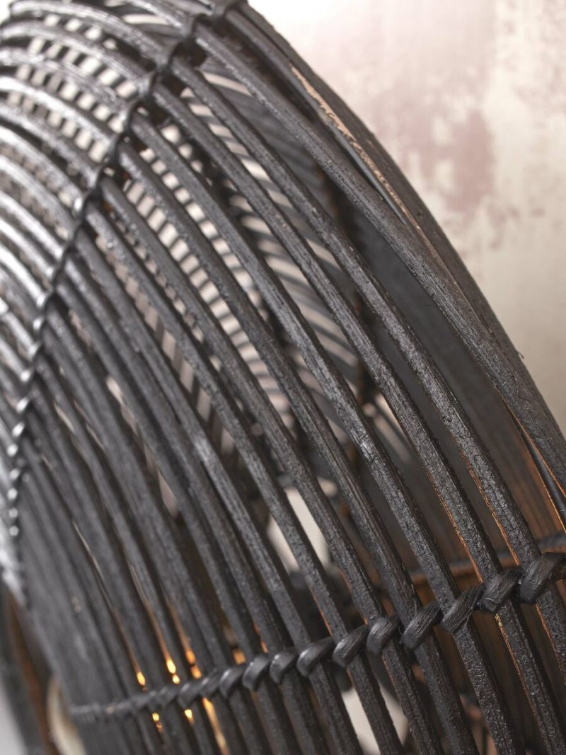 Lámpara de pared bohemia de ratán y metal negro GOOD & MOJO Tanami - Imagen 3