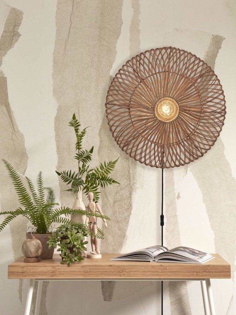 Lámpara de pared bohemia natural de metal y ratán GOOD & MOJO Zanzibar - Imagen 2