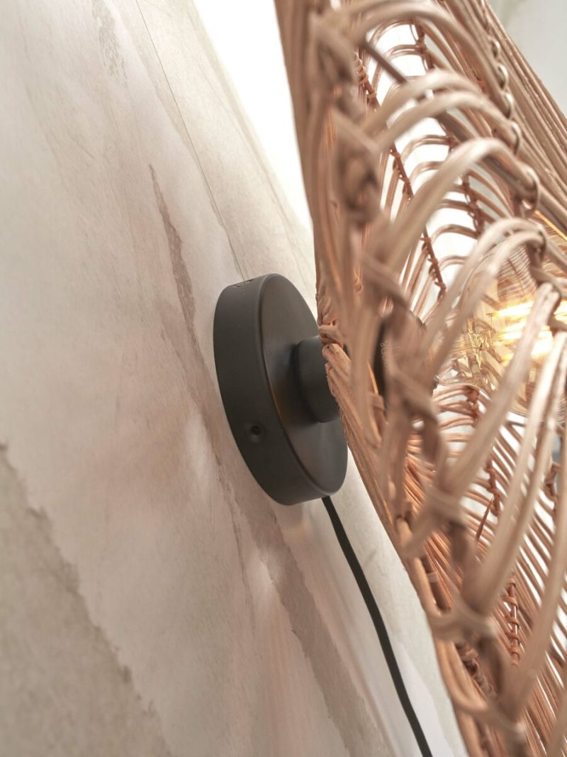 Lámpara de pared bohemia natural de metal y ratán GOOD & MOJO Zanzibar - Imagen 8