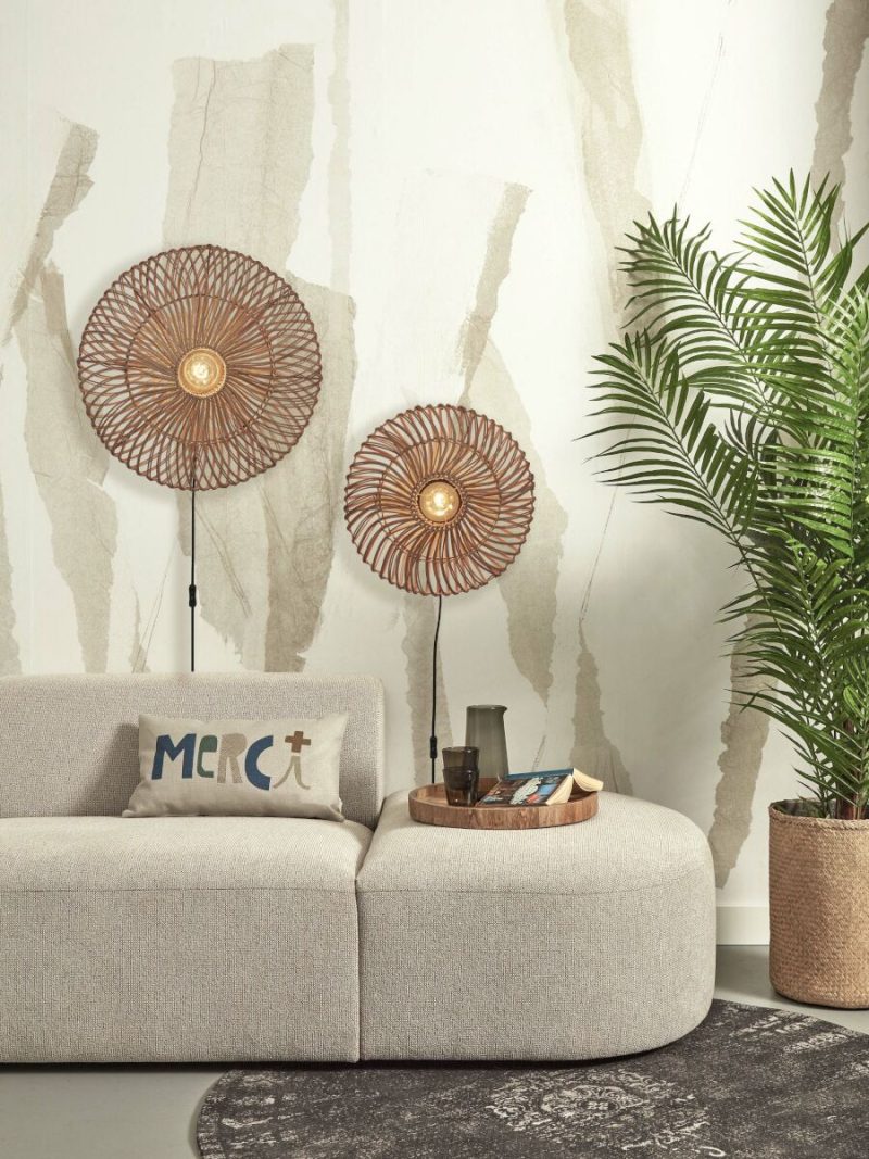 Lámpara de pared bohemia natural de ratán y metal GOOD & MOJO Zanzibar - Imagen 11