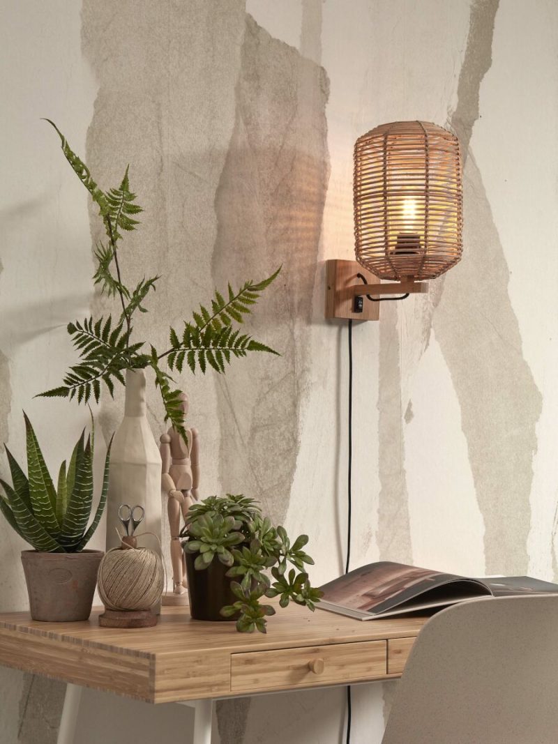 Lámpara de pared bohemia natural ratán-metal GOOD & MOJO Tanami - Imagen 2