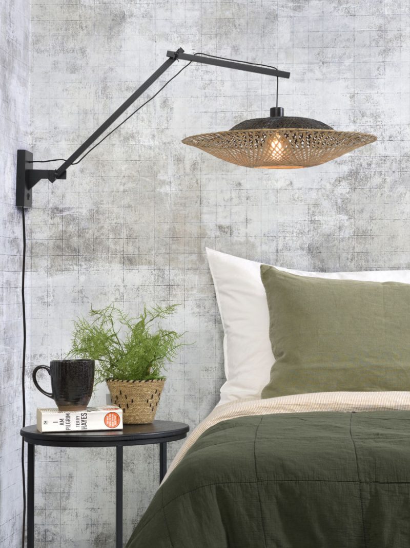 Lámpara de pared bohemia negra de bambú_natural GOOD & MOJO Kalimantan - Imagen 5