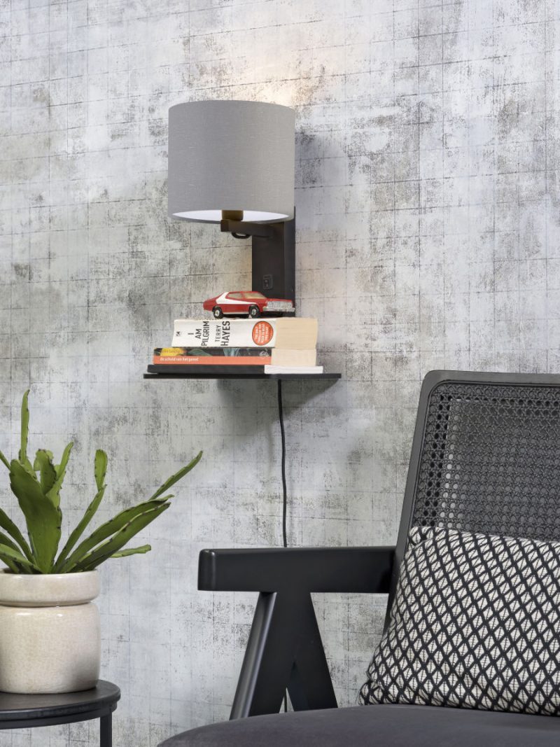 Lámpara de pared con plataforma gris claro GOOD & MOJO Andes - Imagen 2