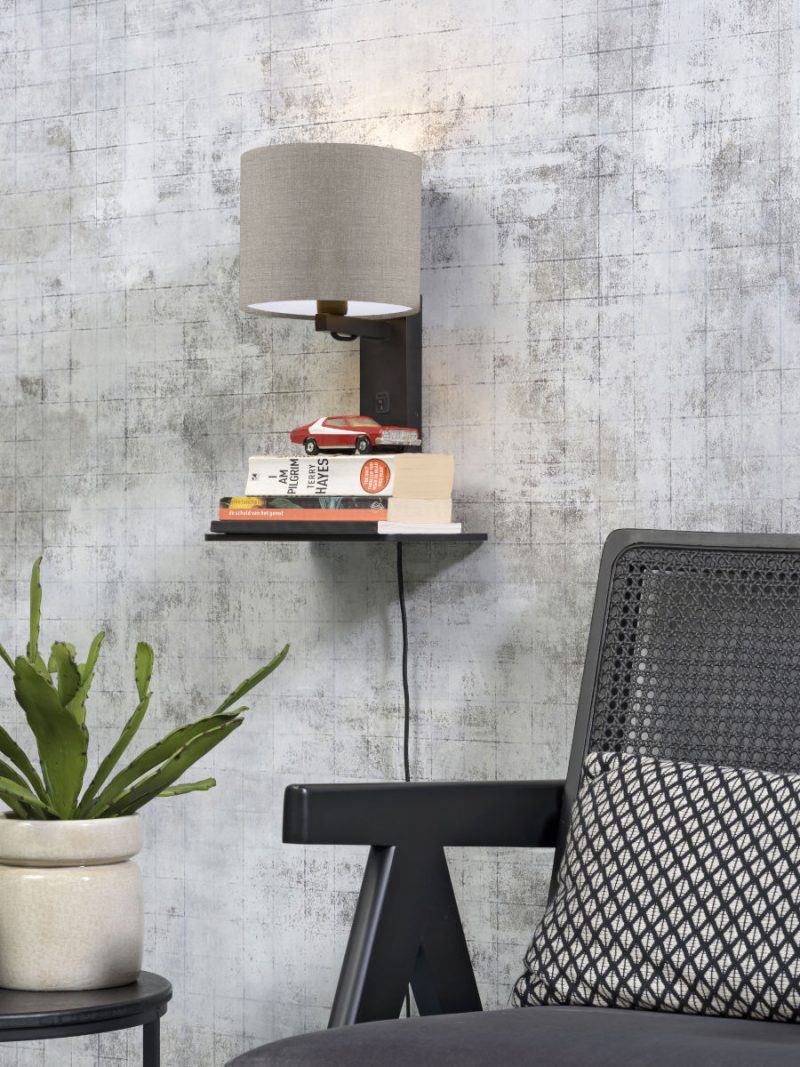 Lámpara de pared con plataforma gris plomo GOOD & MOJO Andes - Imagen 2