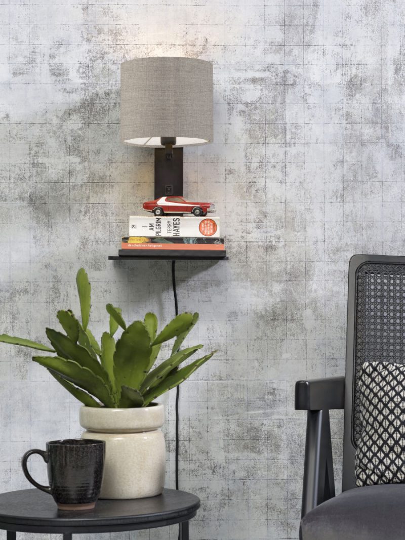 Lámpara de pared con plataforma gris plomo GOOD & MOJO Andes - Imagen 5