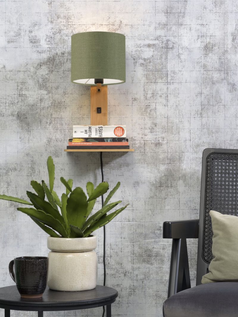 Lámpara de pared con plataforma verde natural GOOD & MOJO Andes - Imagen 5