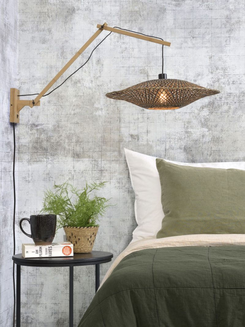 Lámpara de pared de bambú natural con brazo GOOD & MOJO Bali - Imagen 5