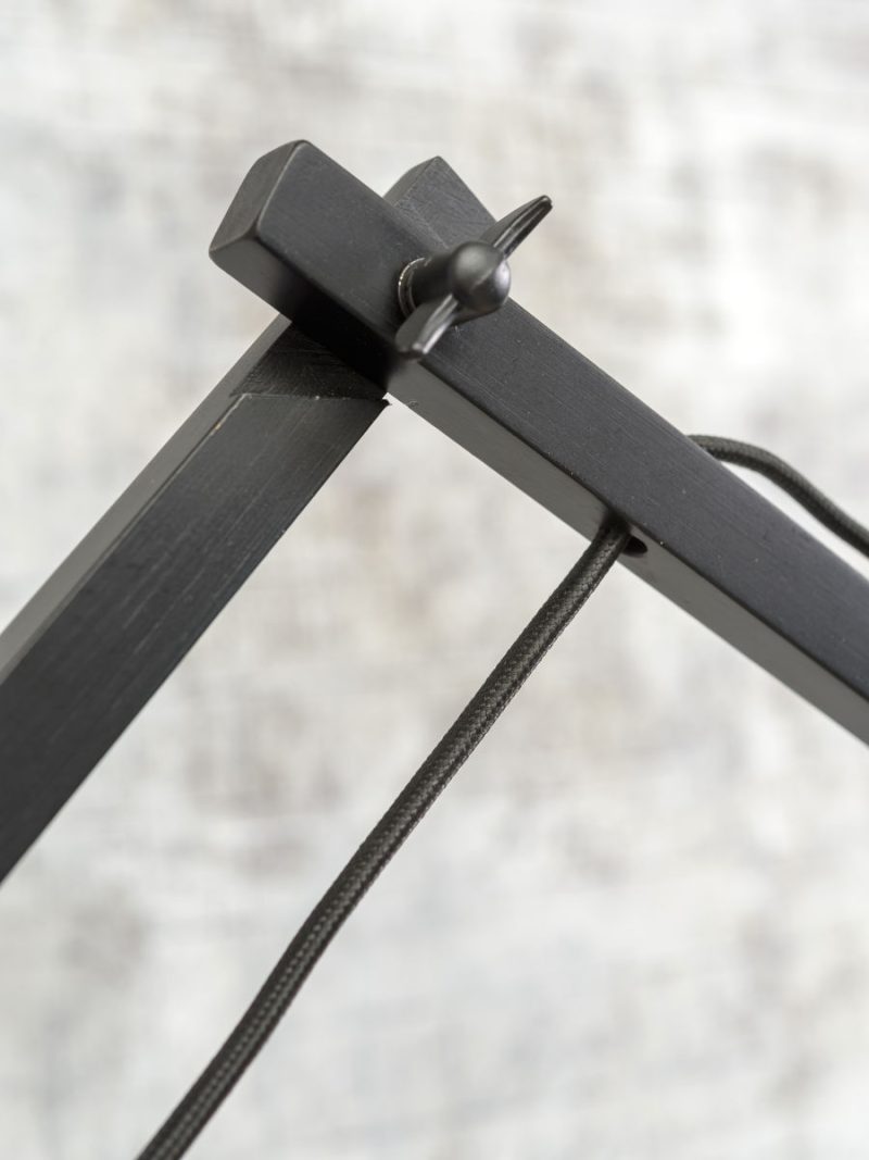 Lámpara de pared de bambú natural/negra con brazo GOOD & MOJO Bali - Imagen 9