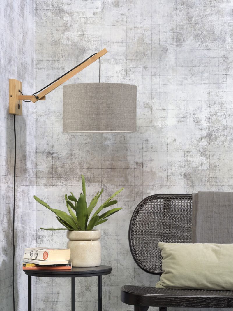 Lámpara de pared gris plomo articulación simple natural GOOD & MOJO Andes - Imagen 5