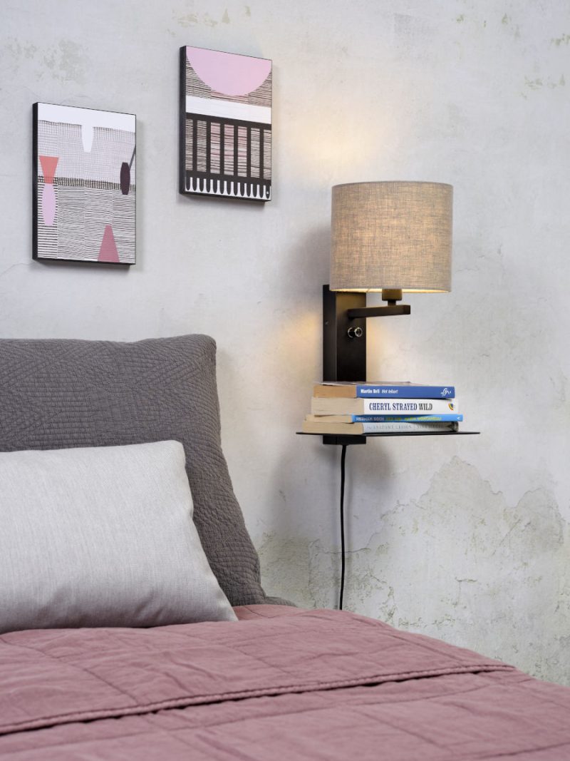 Lámpara de pared gris plomo con plataforma It's About RoMi Florence - Imagen 2