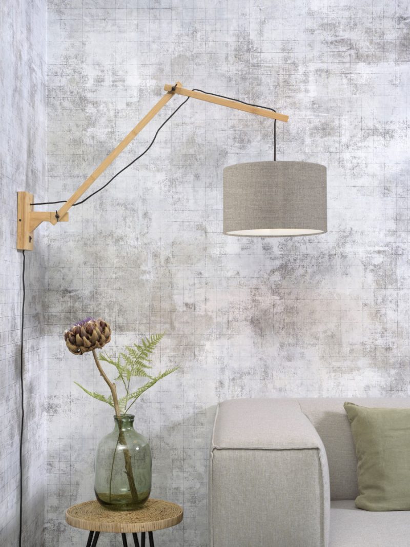 Lámpara de pared gris plomo doble articulación natural GOOD & MOJO Andes - Imagen 5