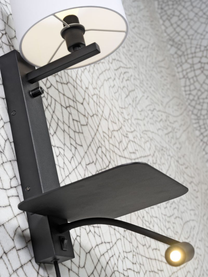 Lámpara de pared moderna gris metal_lino It's About RoMi Florence - Imagen 10