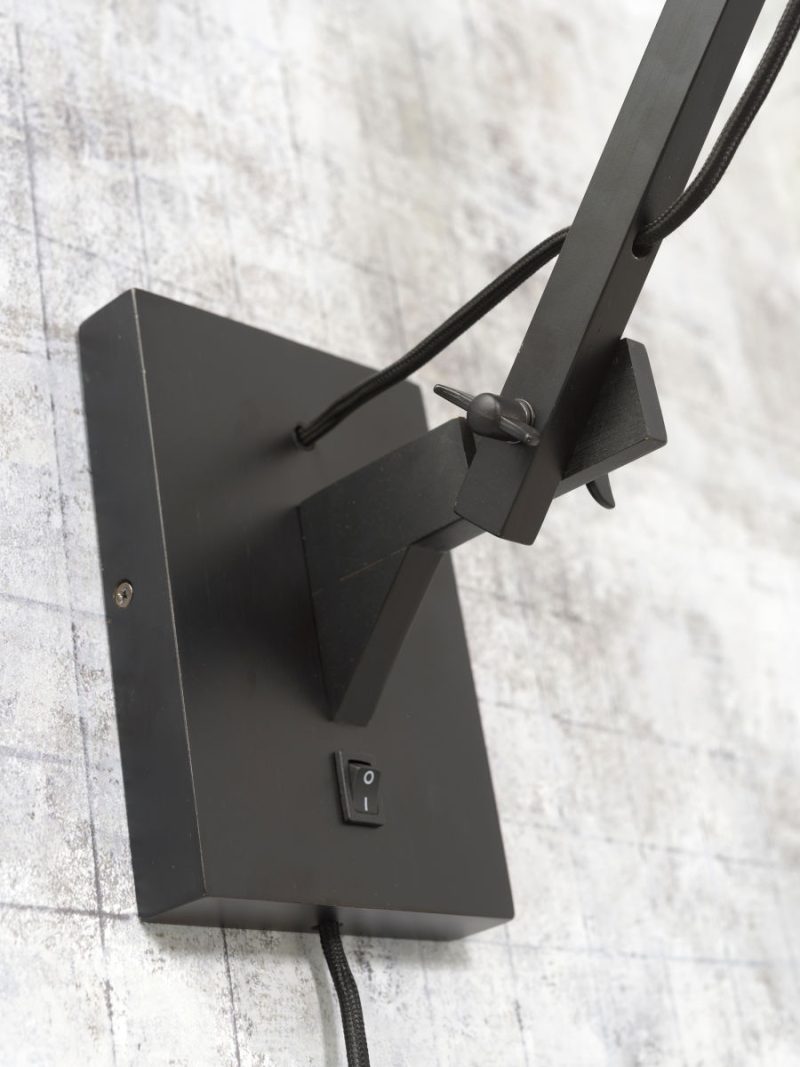 Lámpara de pared negra doble articulación ancha GOOD & MOJO Andes - Imagen 6