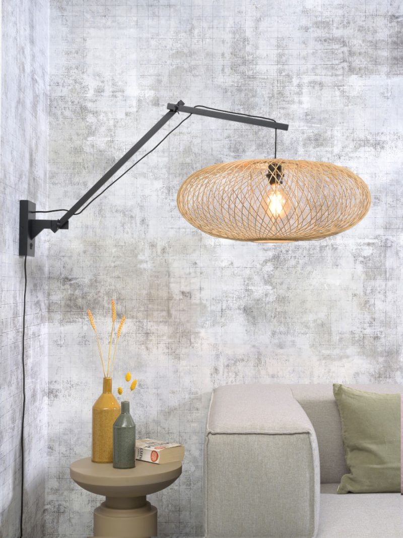 Lámpara de pared trenzada natural-negra GOOD & MOJO Cango - Imagen 2