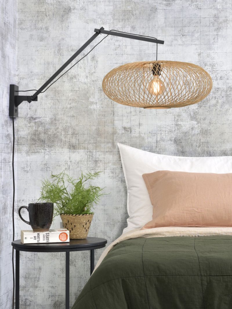 Lámpara de pared trenzada natural-negra GOOD & MOJO Cango - Imagen 5