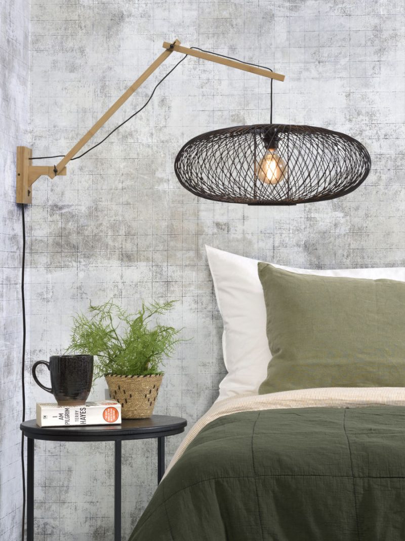 Lámpara de pared trenzada negro-natural GOOD & MOJO Cango - Imagen 5
