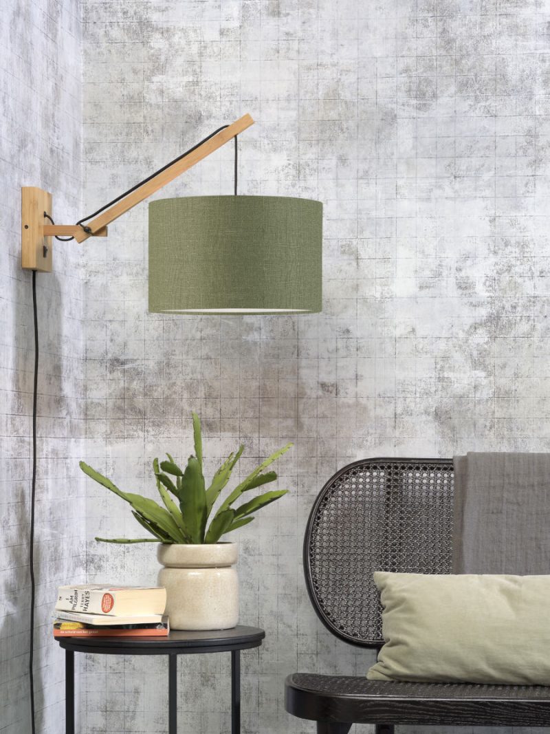 Lámpara de pared verde articulación simple natural GOOD & MOJO Andes - Imagen 5