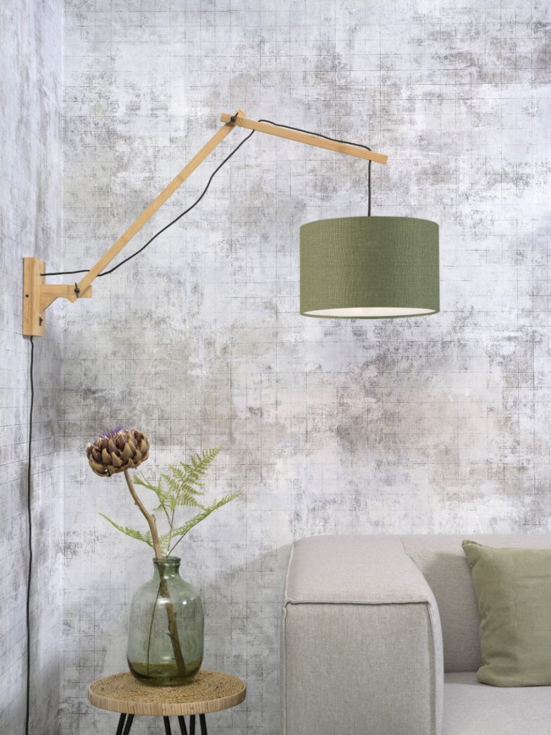 Lámpara de pared verde doble articulación natural GOOD & MOJO Andes - Imagen 5