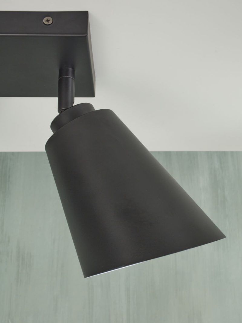 Plafon de 2 luces negro de metal It's About RoMi Bremen - Imagen 6