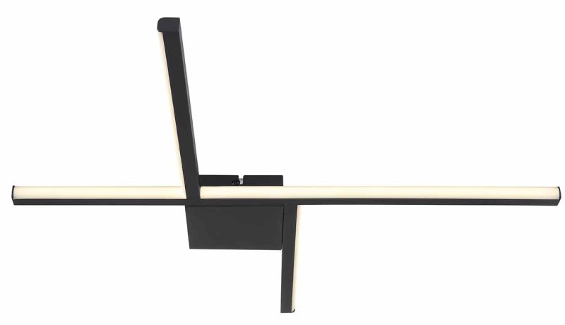 Aplique geométrica negro aluminio Globo Wl Led - Imagen 2