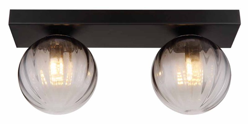 Aplique moderno de metal negro Globo Dallerta - Imagen 2