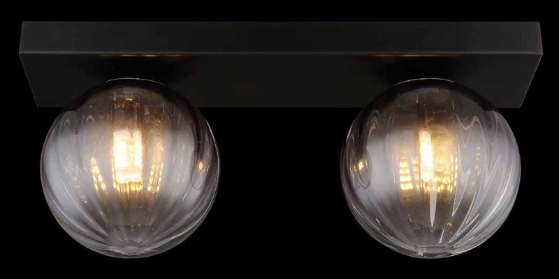 Aplique moderno de metal negro Globo Dallerta - Imagen 5