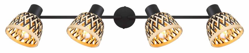 Foco bohemio de metal negro Globo Colly - Imagen 3