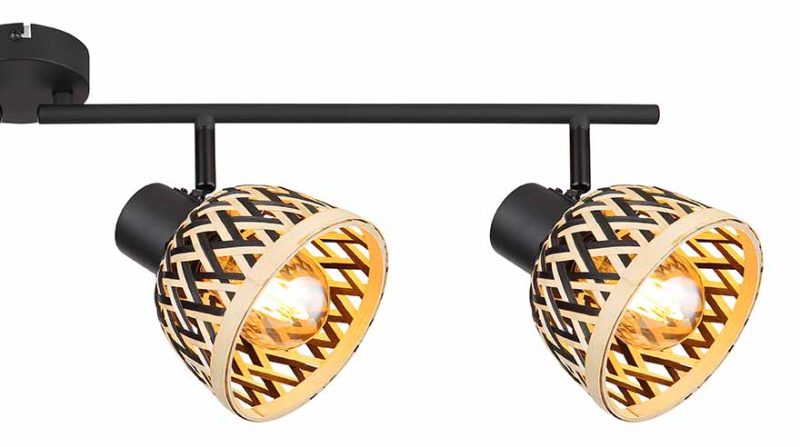 Foco bohemio de metal negro Globo Colly - Imagen 4