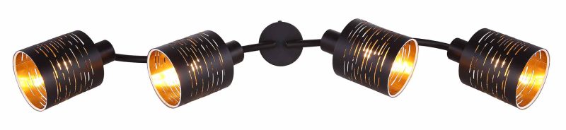 Focos de metal negro retro Globo Tunno - Imagen 3