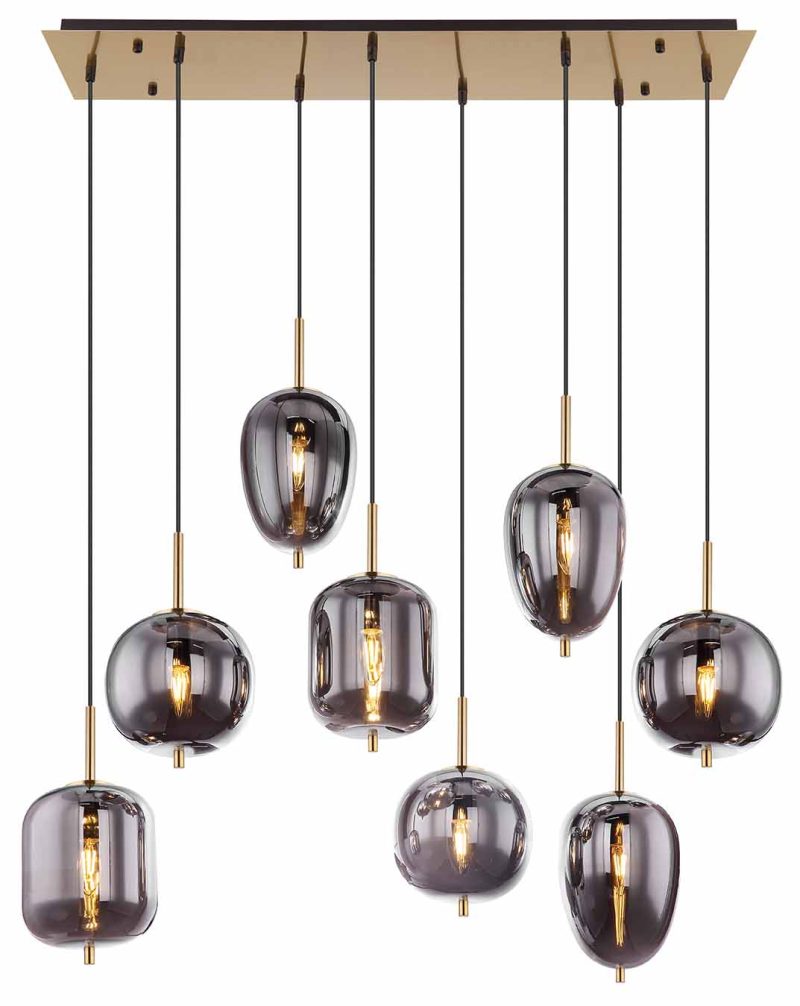 Lámpara colgante clásica de metal latón Globo Blacky I - Imagen 2