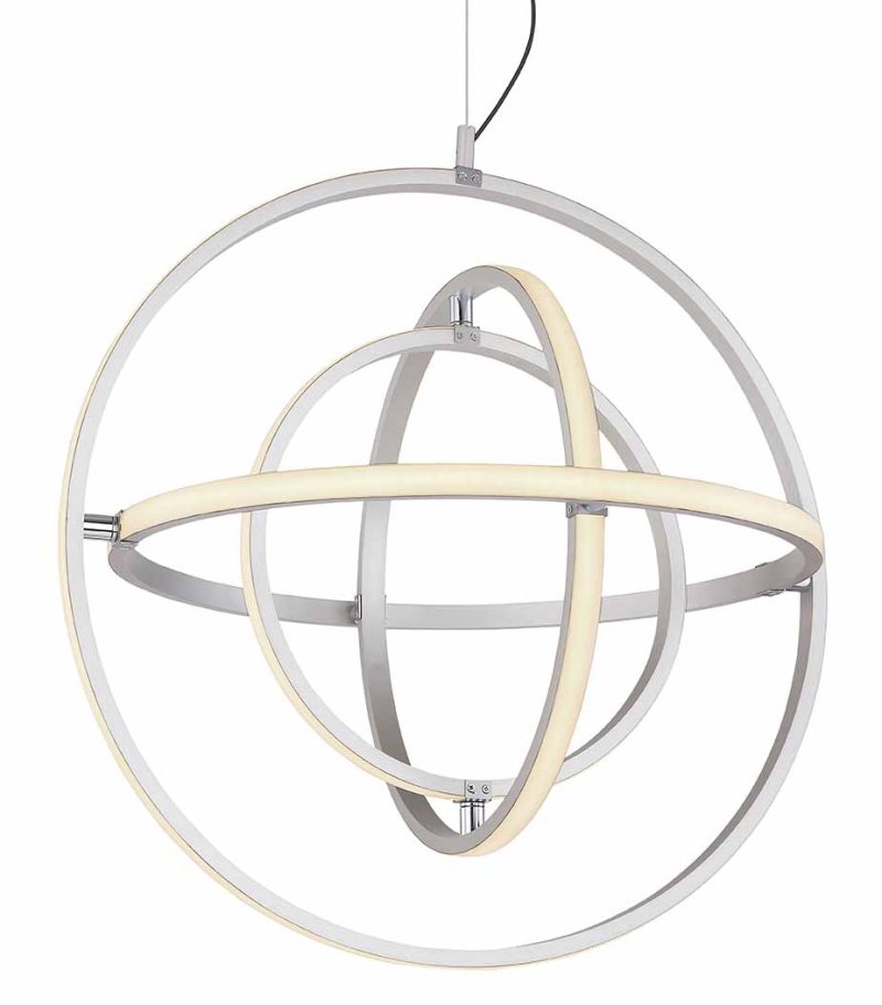 Lámpara colgante de diseño con estructura esférica de níquel Globo Kurus - Imagen 2
