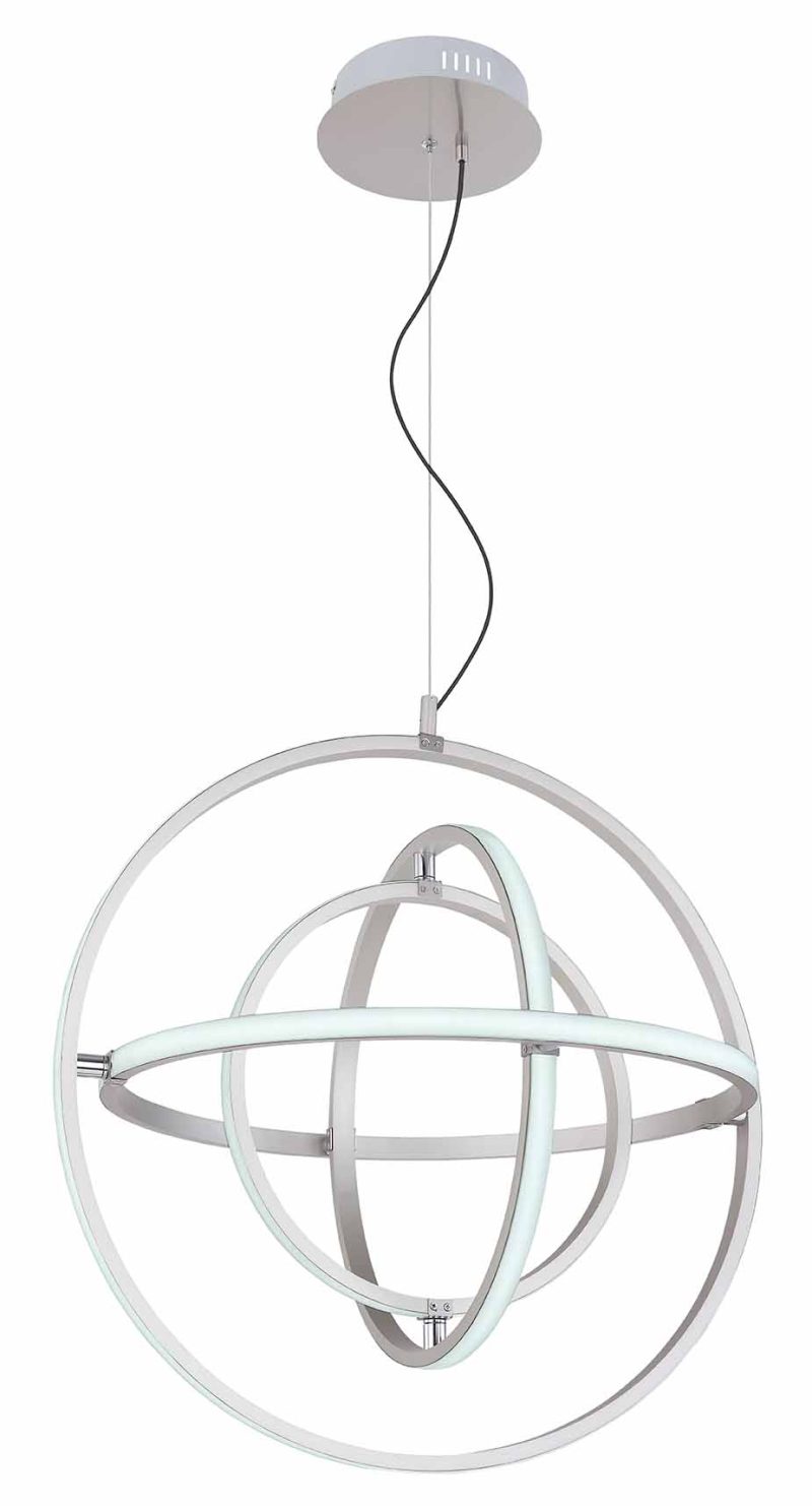 Lámpara colgante de diseño con estructura esférica de níquel Globo Kurus - Imagen 4