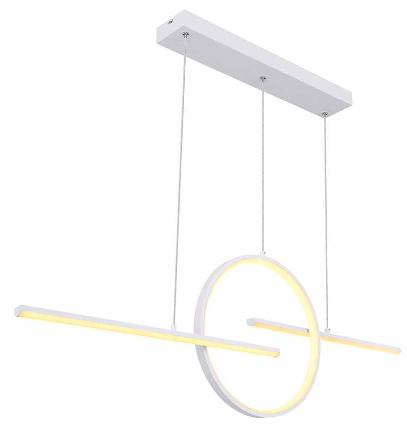 Lámpara colgante geométrica blanca con control remoto Globo Barral - Imagen 4