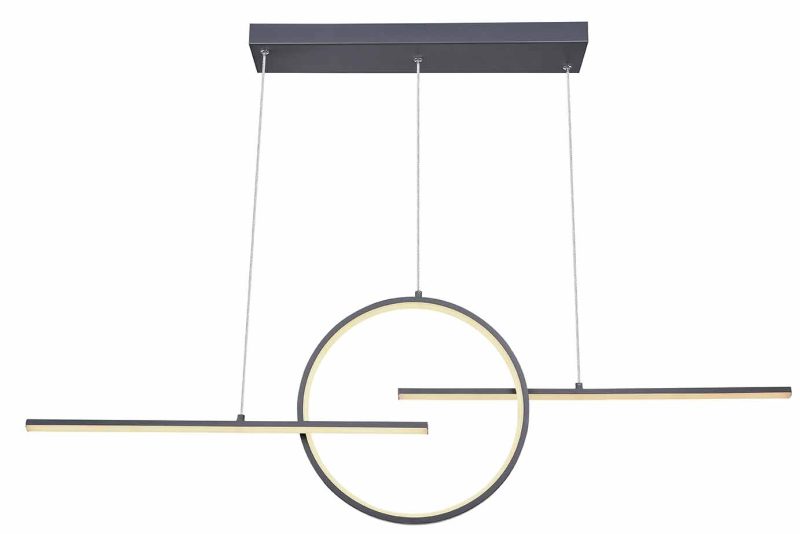 Lámpara colgante geométrica gris con control remoto Globo Barral - Imagen 2