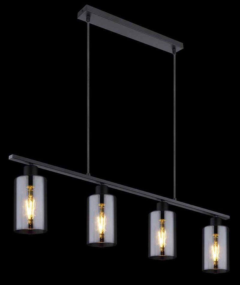 Lámpara colgante moderna de metal negro Globo Hadera - Imagen 4