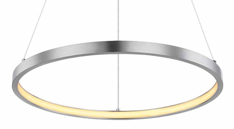 Lámpara colgante moderna en forma de anillo níquel Globo Ralph - Imagen 2