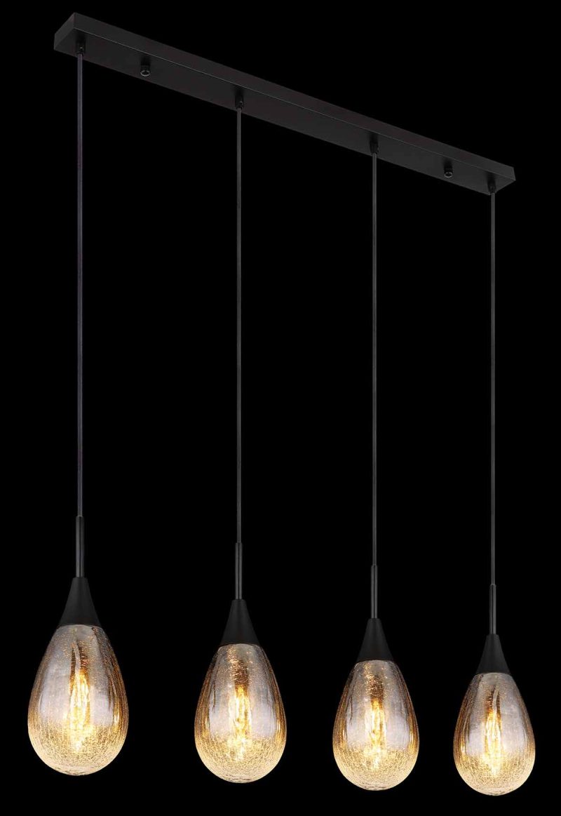 Lámpara colgante moderna negra de metal Globo Krys - Imagen 4