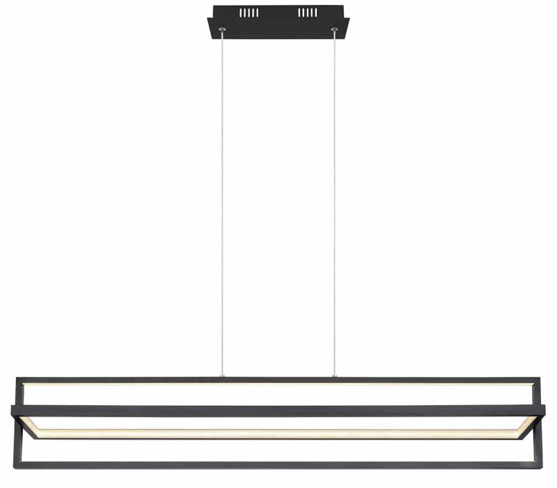 Lámpara colgante negro construcción horizontal rectangular Globo Flips - Imagen 2