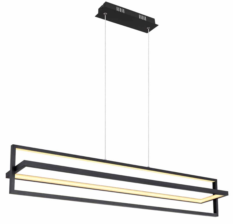 Lámpara colgante negro construcción horizontal rectangular Globo Flips - Imagen 4