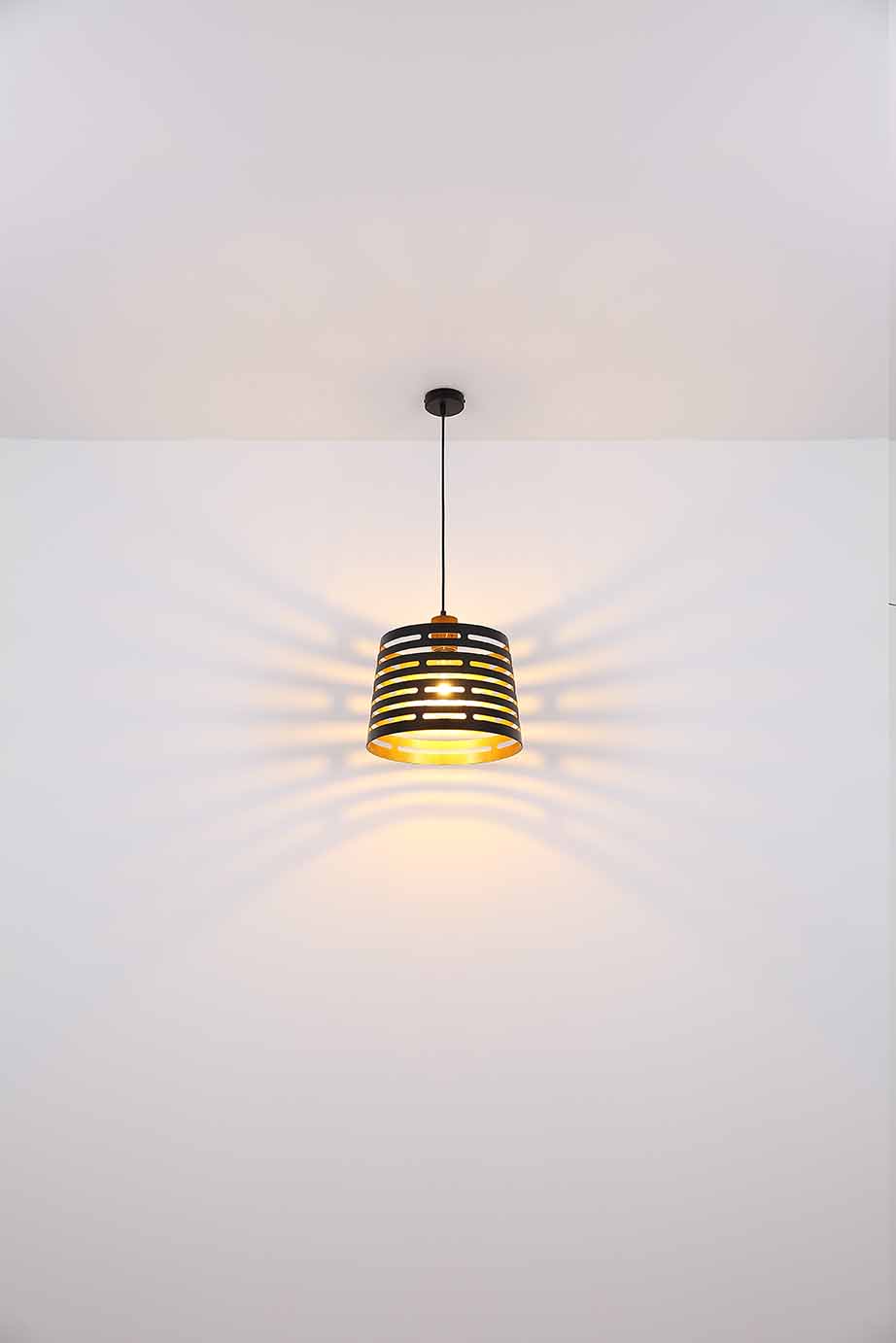 Lámpara colgante retro de metal negro Globo Ablona - Imagen 5