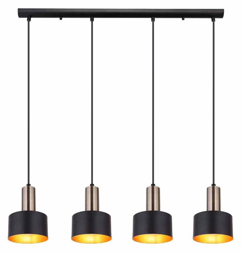 Lámpara colgante retro de metal negro Globo Swinni - Imagen 2