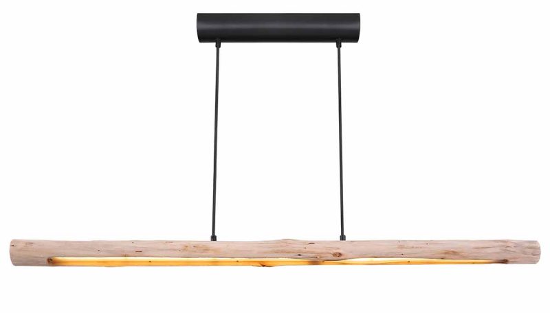 Lámpara colgante rural de metal negro en forma de viga Globo Mella - Imagen 2