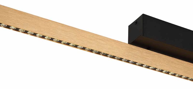 Lámpara colgante rural negra de madera y metal Globo Dentsy - Imagen 3