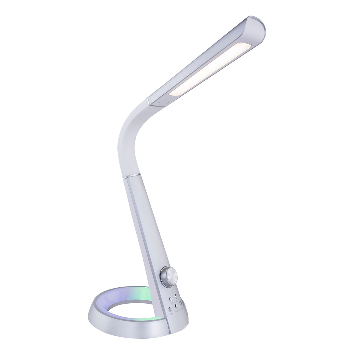 Lámpara de mesa ajustable y plegable color plata Globo Mitti