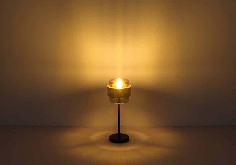 Lámpara de mesa clásica de metal dorado negro Globo Milley - Imagen 5