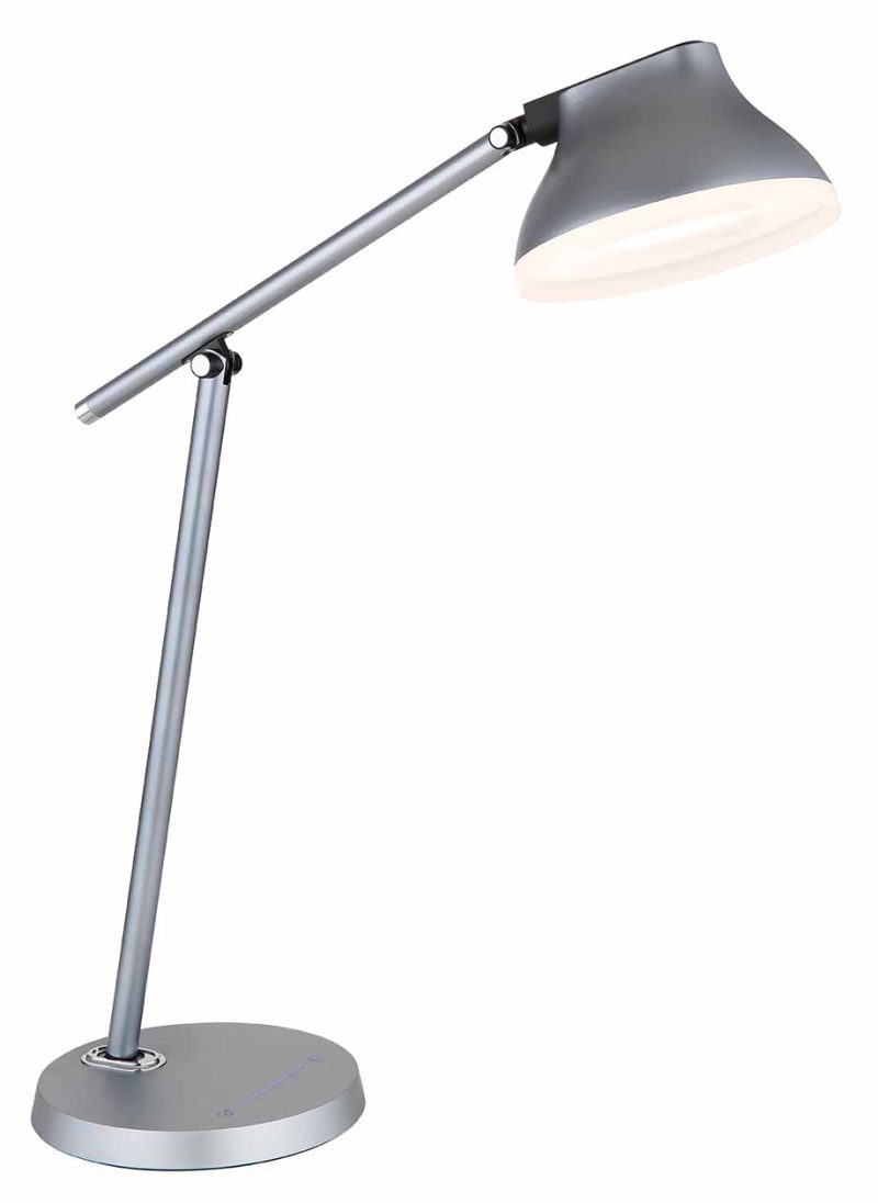 Lámpara de mesa diseño gris aluminio Globo Halvar - Imagen 3