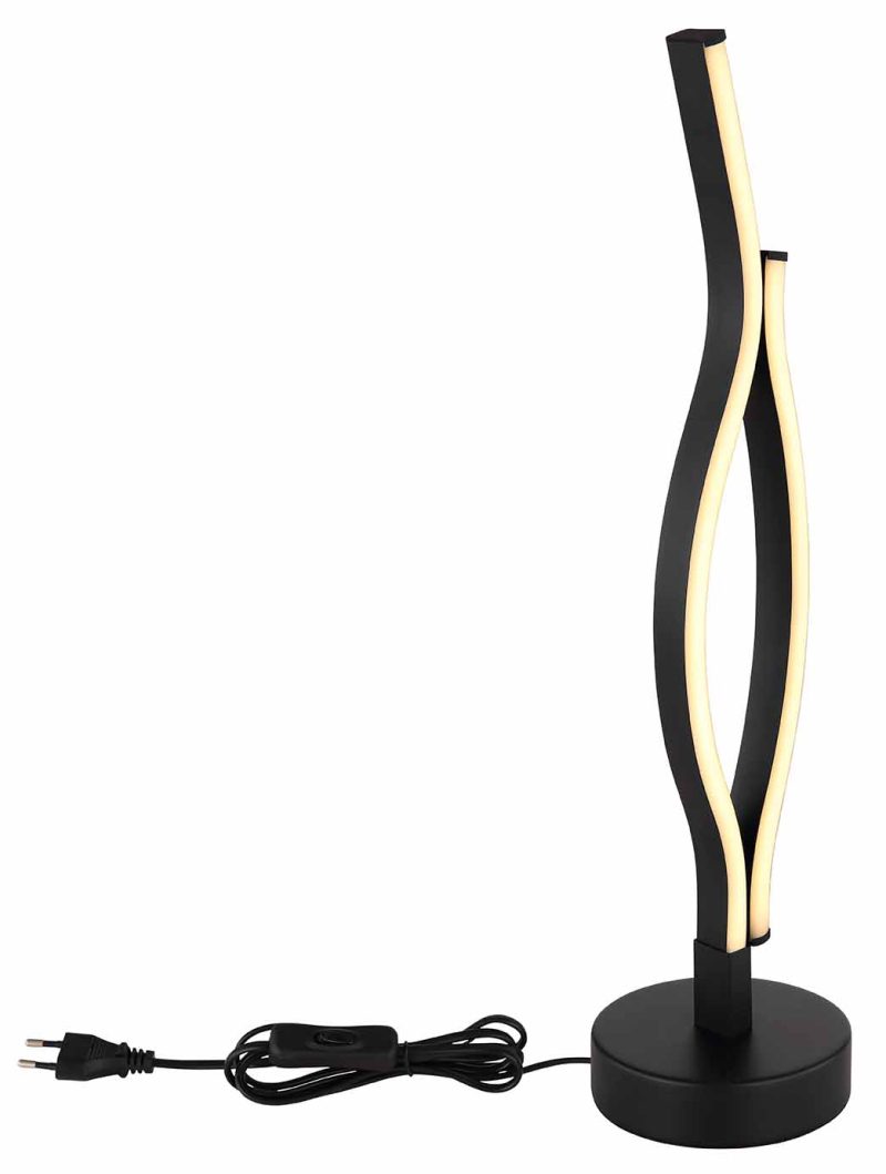 Lámpara de mesa moderna de metal negro Globo Geronimo - Imagen 3