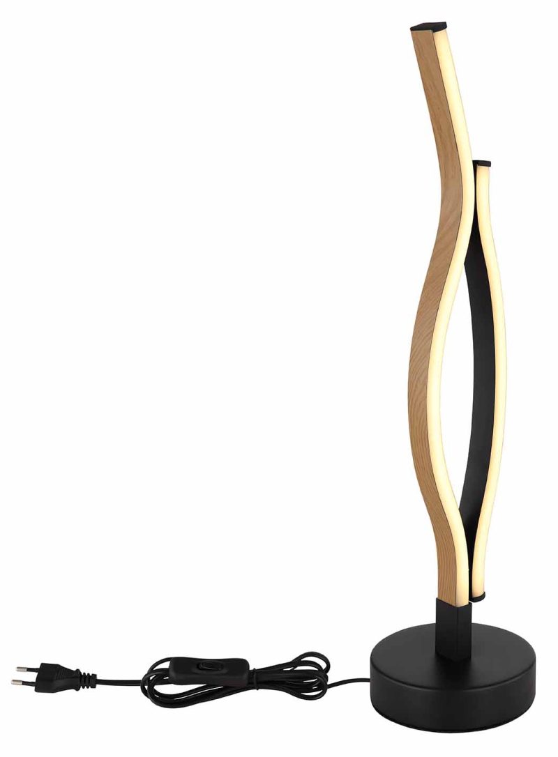 Lámpara de mesa moderna de metal negro Globo Geronimo - Imagen 3
