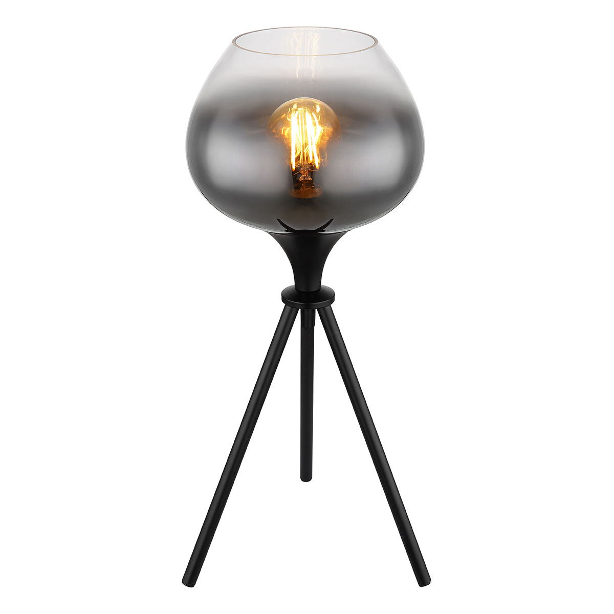 Lámpara de mesa moderna de metal negro Globo Maxy